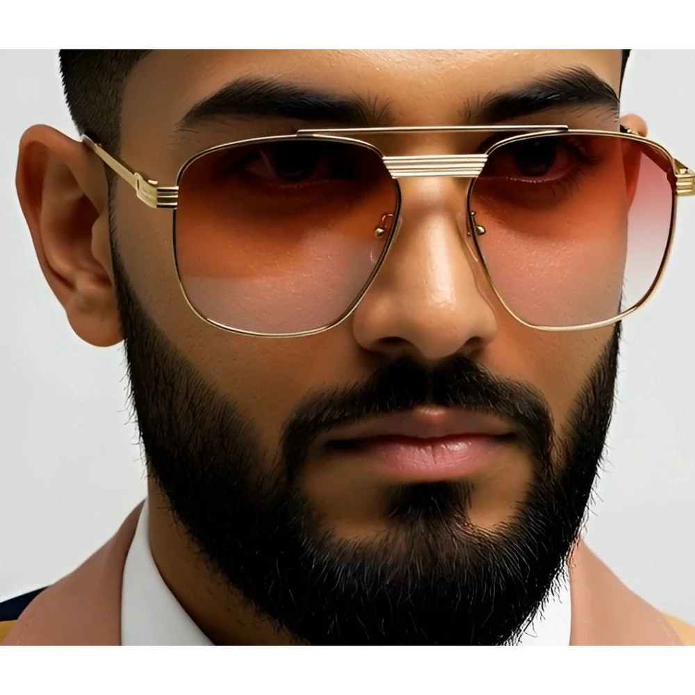 Pink Sunglasses Fashion Men Women Gold Frame Retro Vintage Shades Lentes‎ Gafas